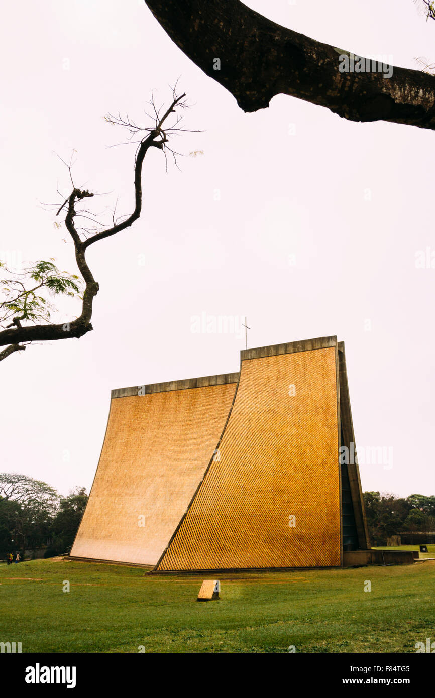 Taichung, Taiwan - February 3, 2015: Luce Momorial Chapel in Tunghai University, designed by I.M. Pei in his early age. Stock Photo