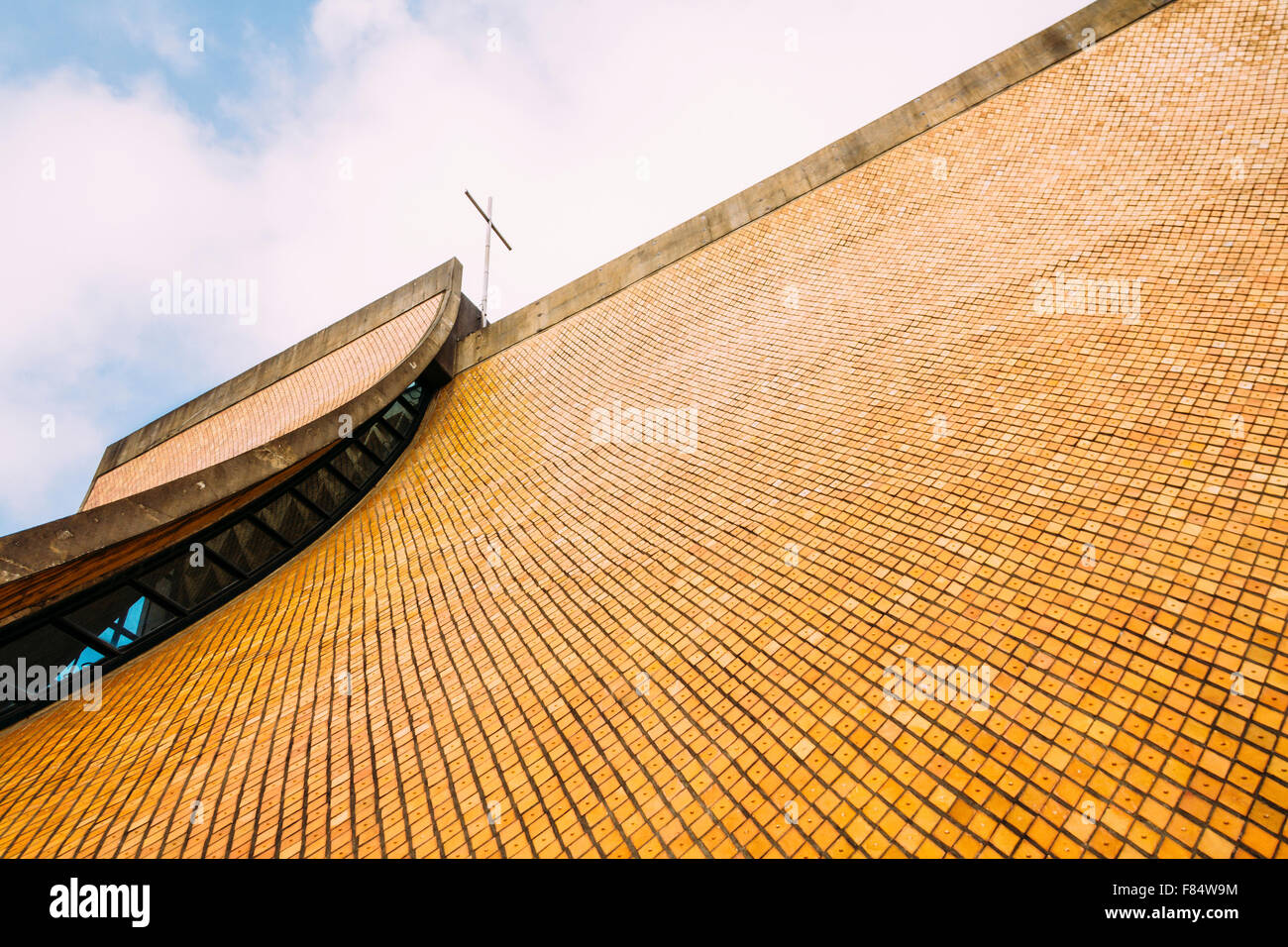 Taichung, Taiwan - February 3, 2015: Luce Momorial Chapel in Tunghai University, designed by I.M. Pei in his early age. Stock Photo