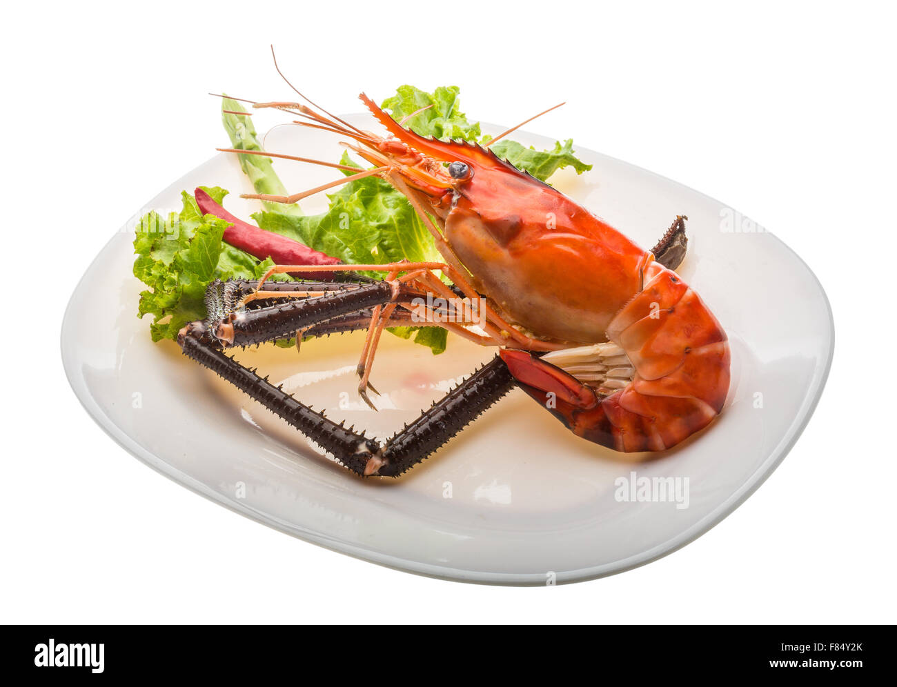 Giant Freshwater Prawn boiled with pepper Stock Photo - Alamy