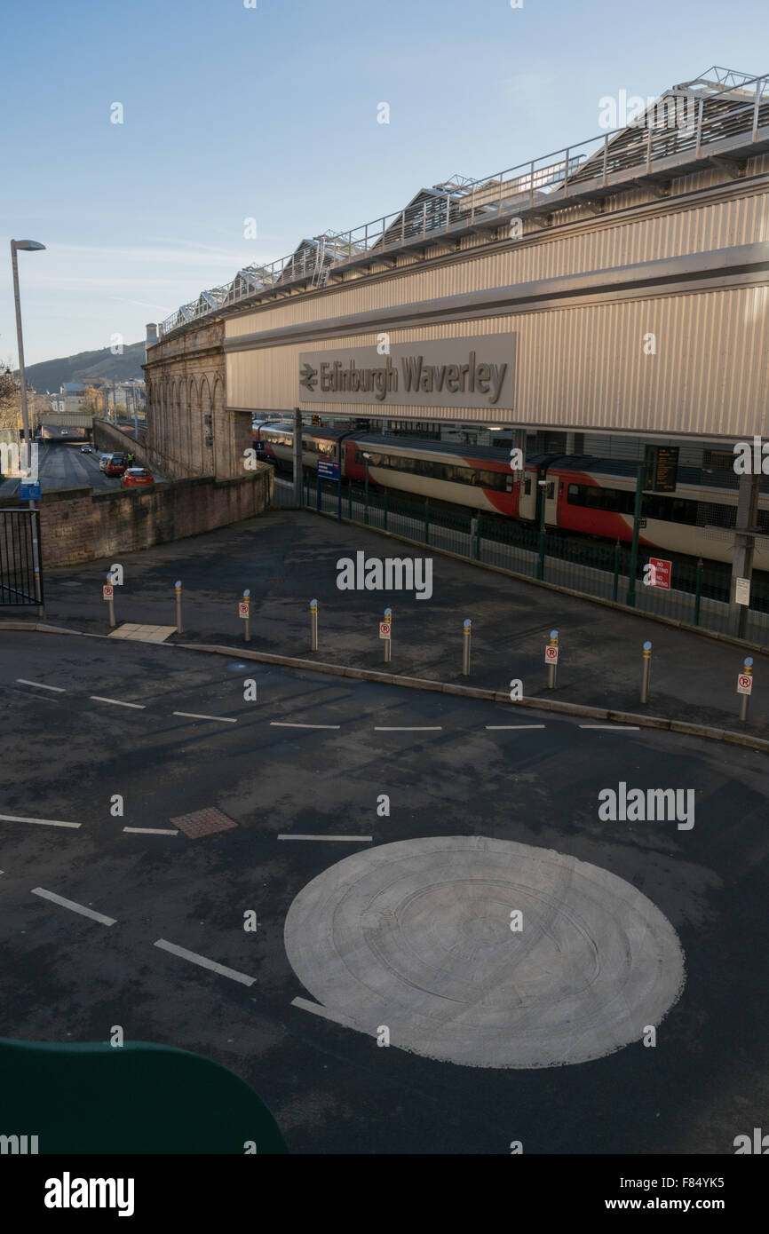 Waverley Station,  Calton Road entrance, Edinburgh,Scotland,UK. Stock Photo