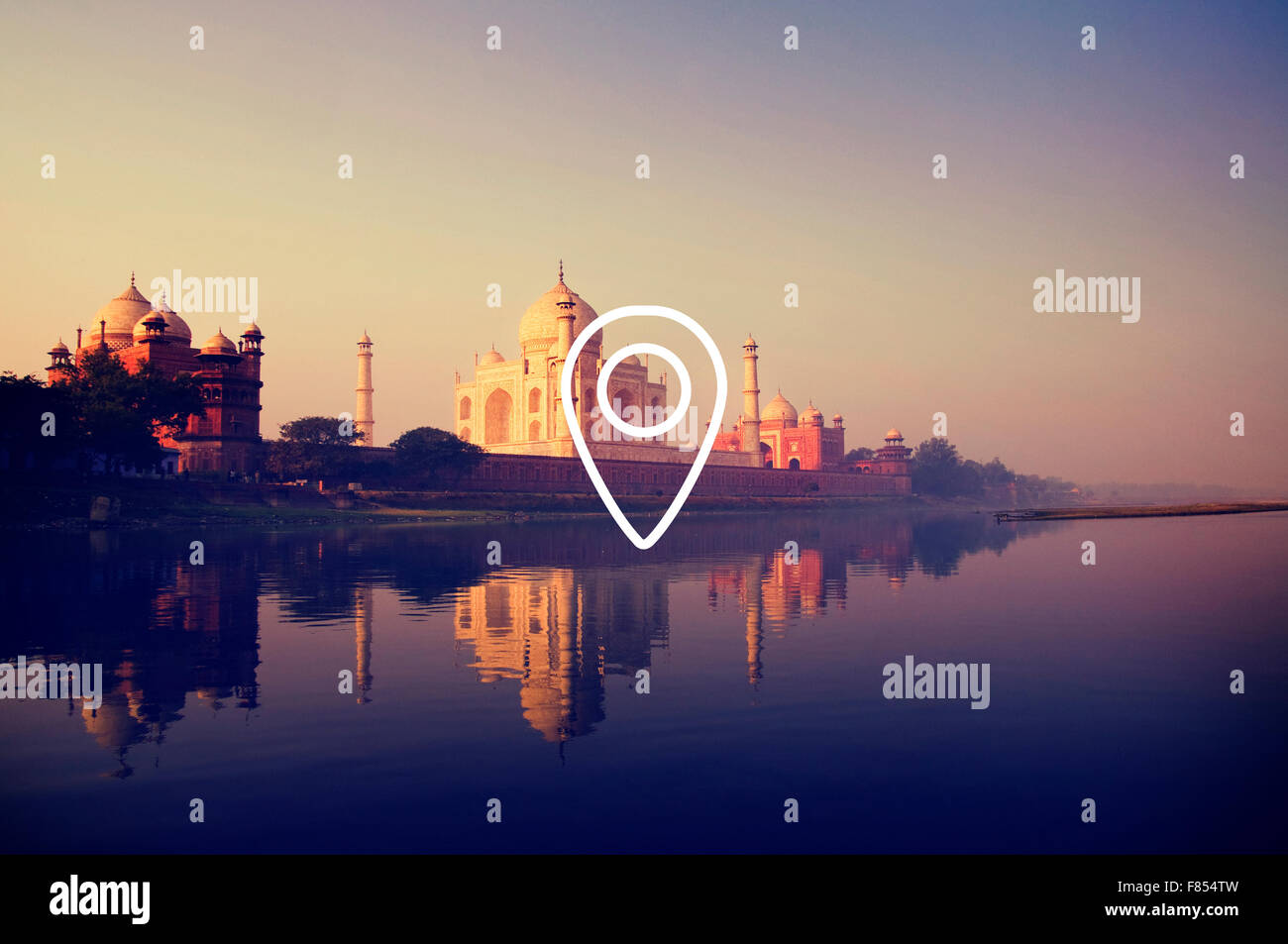 Location Navigation Destination Journey Position Concept Stock Photo ...