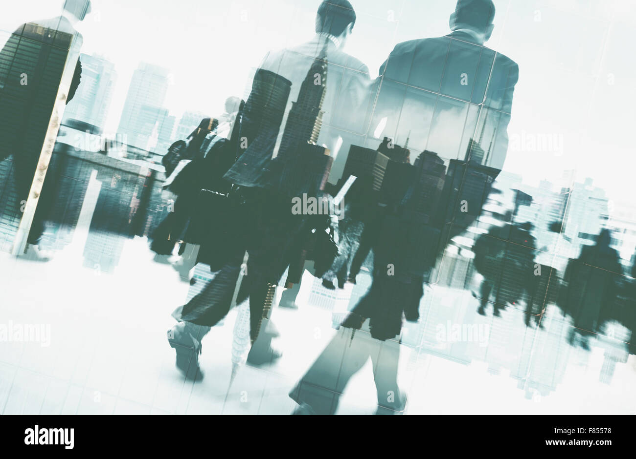 Abstract Image of Business People Walking on the Street Concept Stock ...
