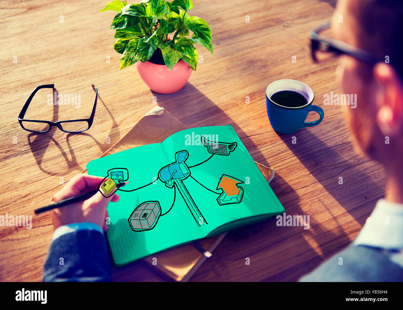 Mail Message Post Letter Drawing Concept Stock Photo Alamy