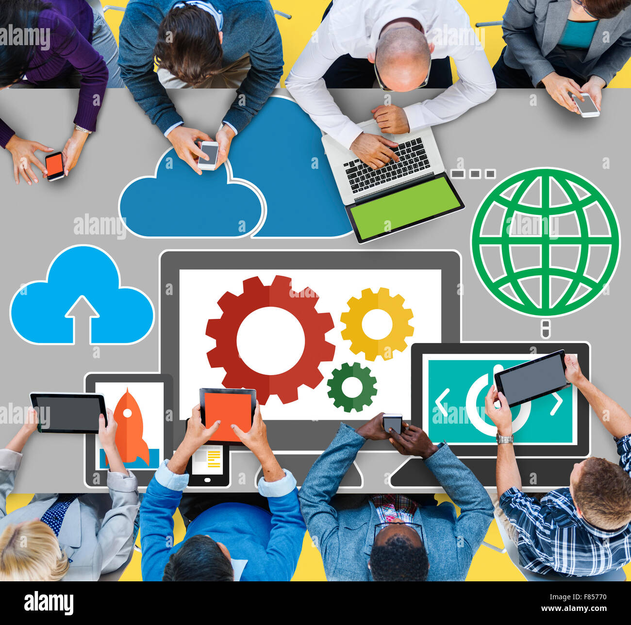 Cloud Computing Network Online Internet Storage Concept Stock Photo - Alamy