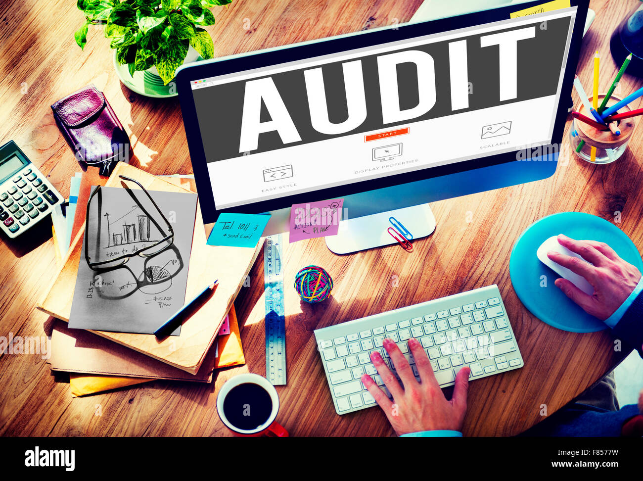 Audit Accounting Bookkeeping Finance Inspection Concept Stock Photo - Alamy