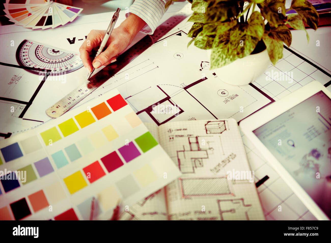 Designer Working Project Planning Creative Concept Stock Photo - Alamy