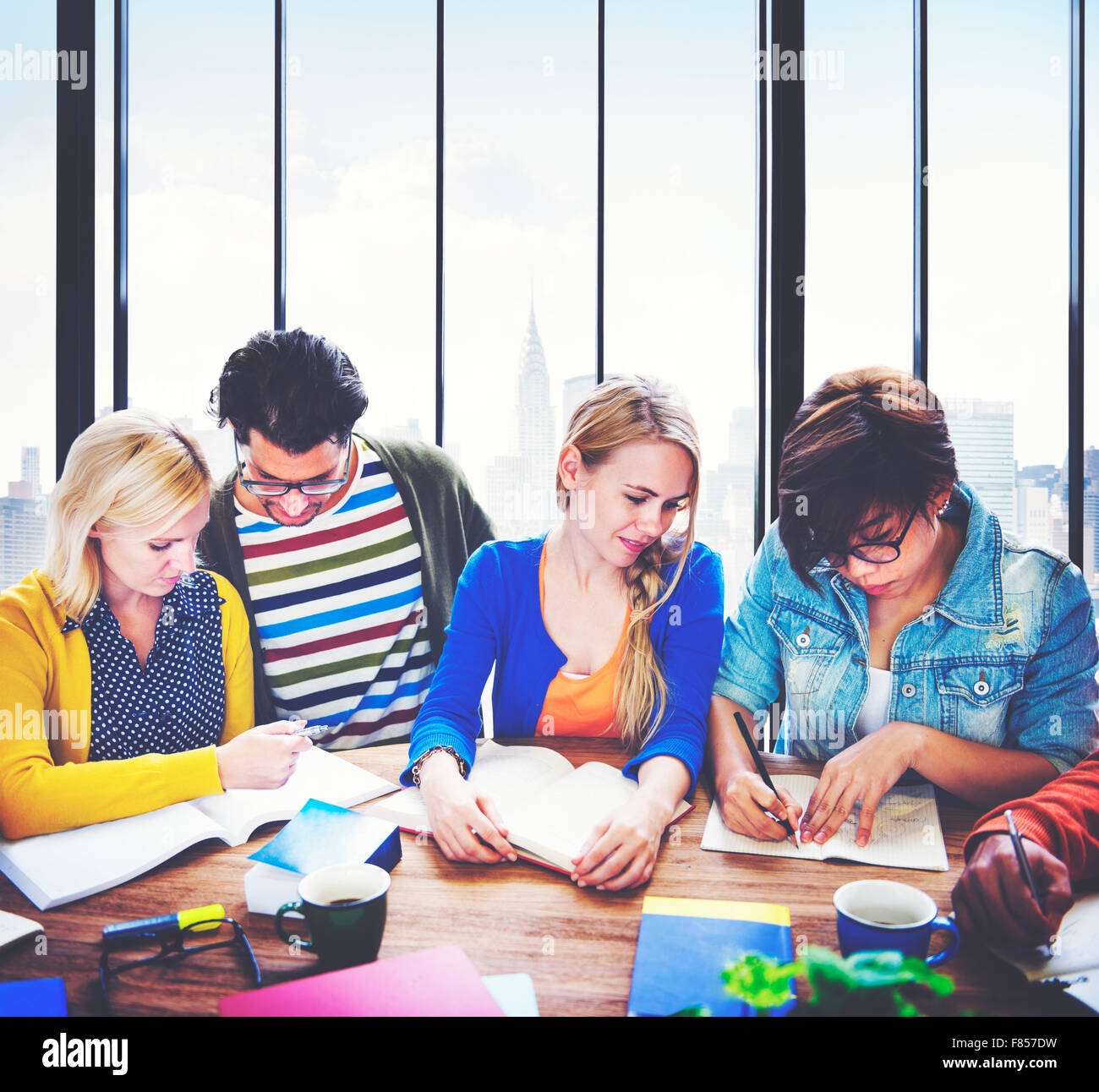 Multiethnic Group People Meeting Brainstorming Concept Stock Photo - Alamy