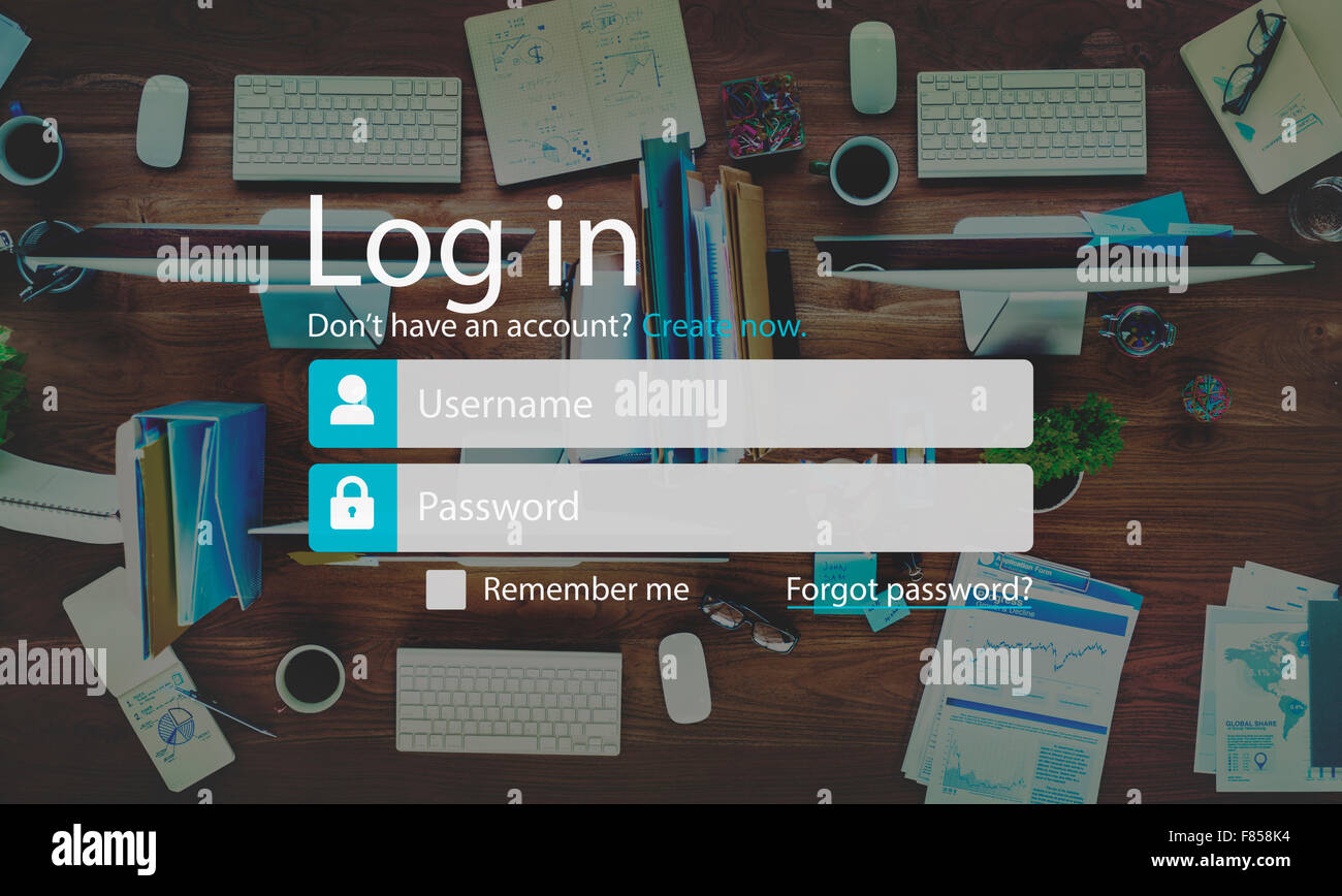 Log In Sign Up Register Account Page Concept Stock Photo - Alamy