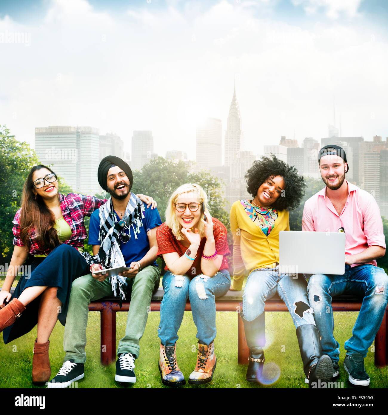 Diversity Teenagers Friends Friendship Team Concept Stock Photo - Alamy