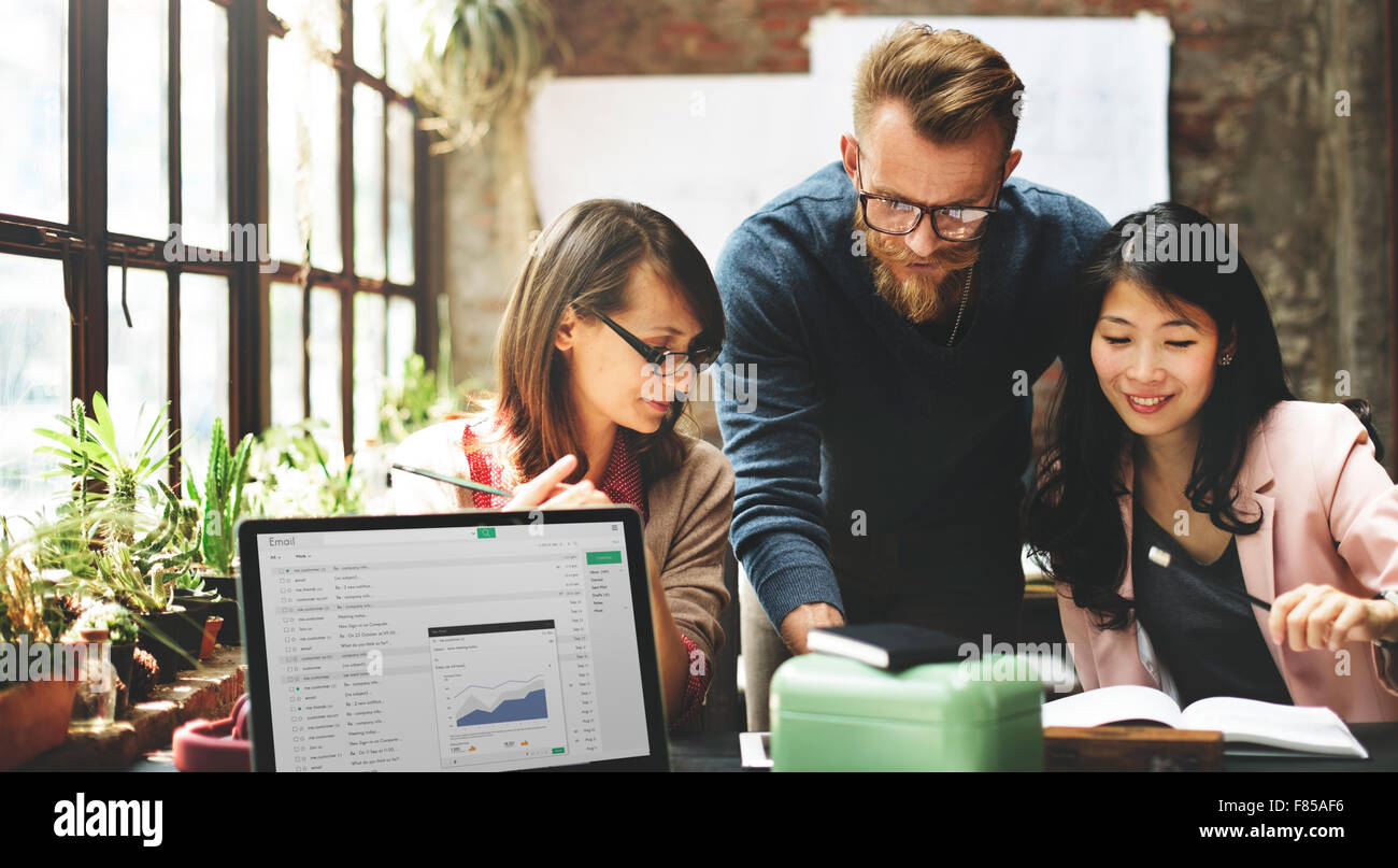 Business Team Meeting Brainstorming Working Concept Stock Photo - Alamy
