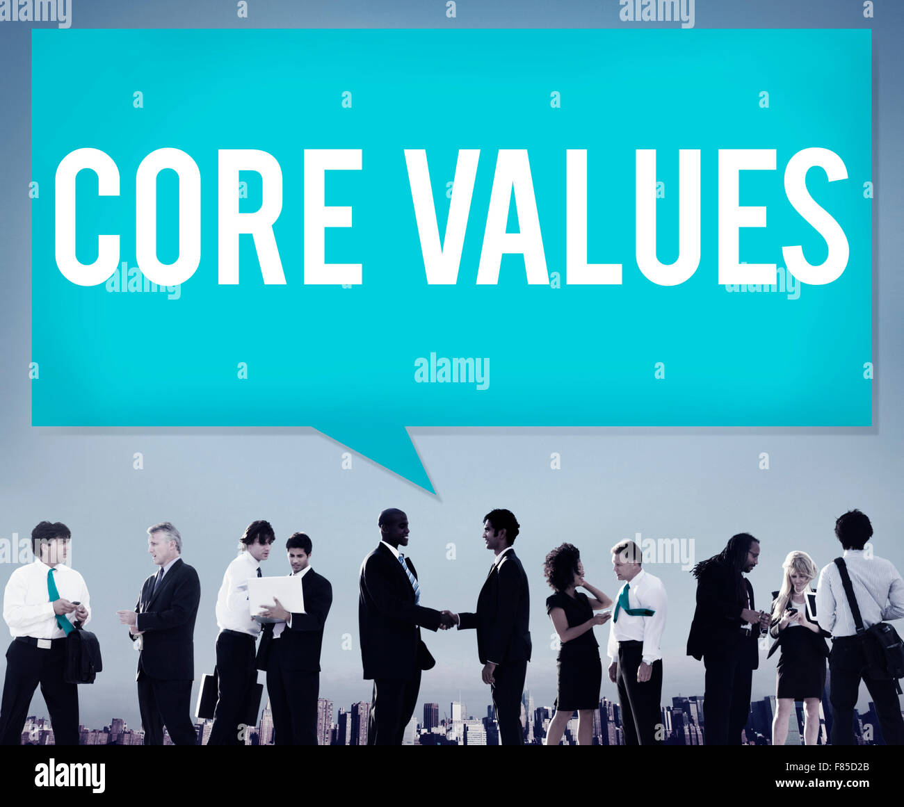 Core Values Core Focus Goals Ideology Main Purpose Concept Stock Photo