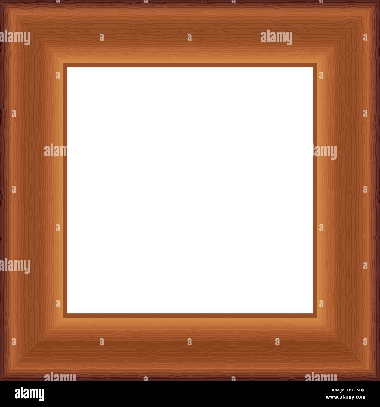 Wood frame isolated on white background. Vector illustration. Stock Vector
