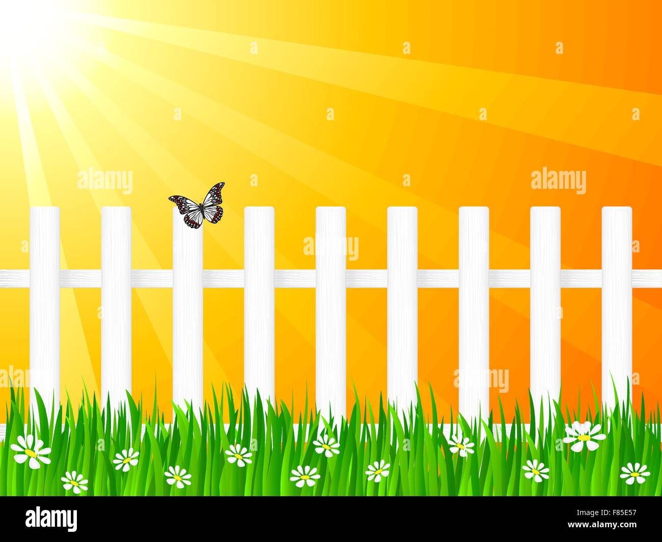 Beautiful rural landscape view. Vector illustration Stock Vector Image ...