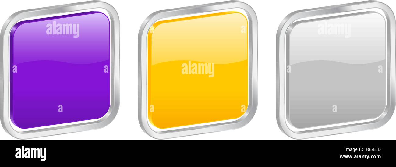 3d rounded square icon isolated on a white background. Vector ...
