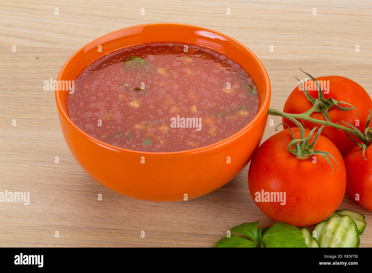 Gaspacho cold Spanish tomato soup Stock Photo Alamy