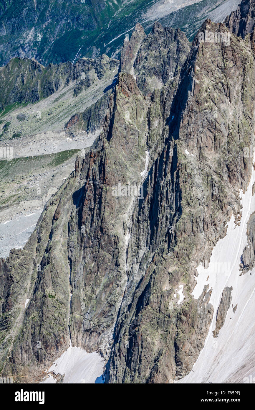 View on the Alps from the Aiguille du Midi , Chamonix Stock Photo - Alamy