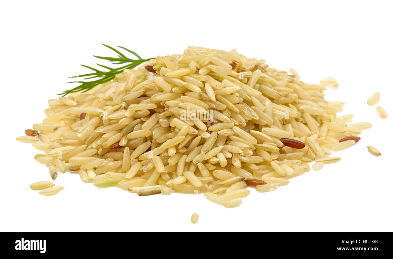Aw Rice Mix Raw rice mix heap isolated Stock Photo - Alamy