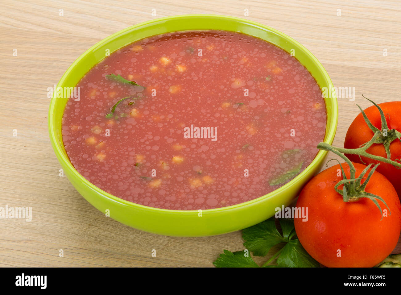 Gaspacho cold Spanish tomato soup Stock Photo Alamy