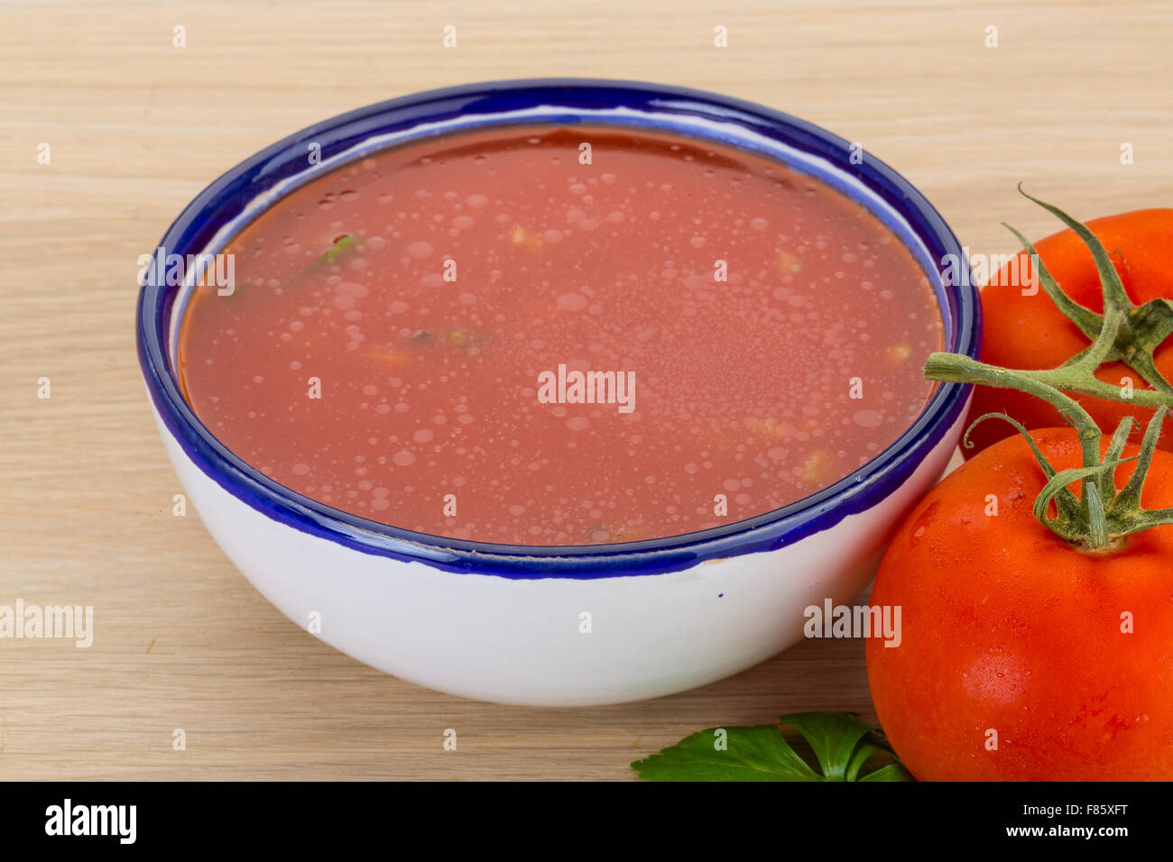 Gaspacho cold Spanish tomato soup Stock Photo Alamy