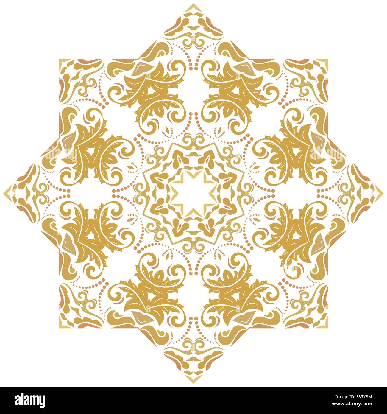 Damask Vector Oriental Pattern Stock Vector Image & Art Alamy