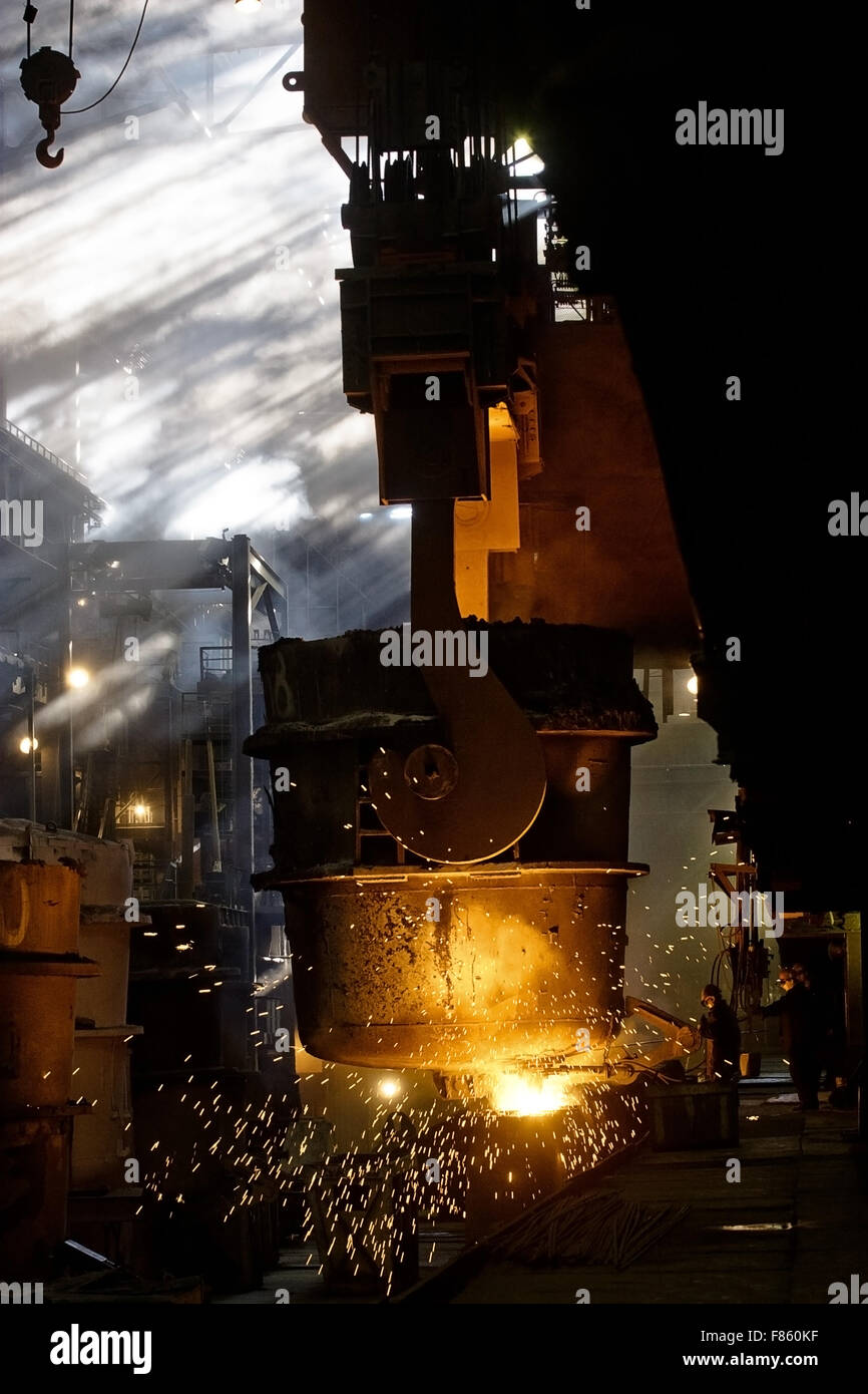 Process of manufacturing metal Stock Photo - Alamy
