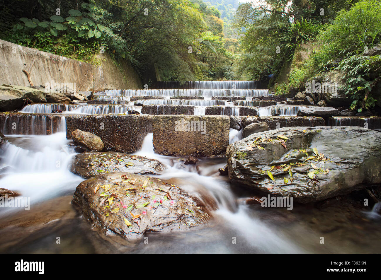 The beautiful river on north of Taiwan barrel river Stock Photo
