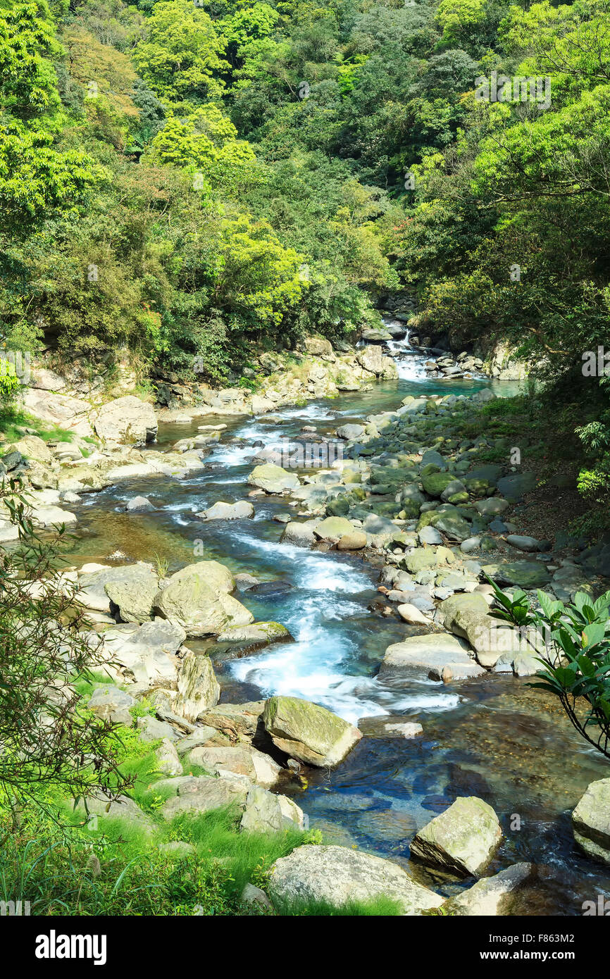 The beautiful river on north of Taiwan barrel river Stock Photo