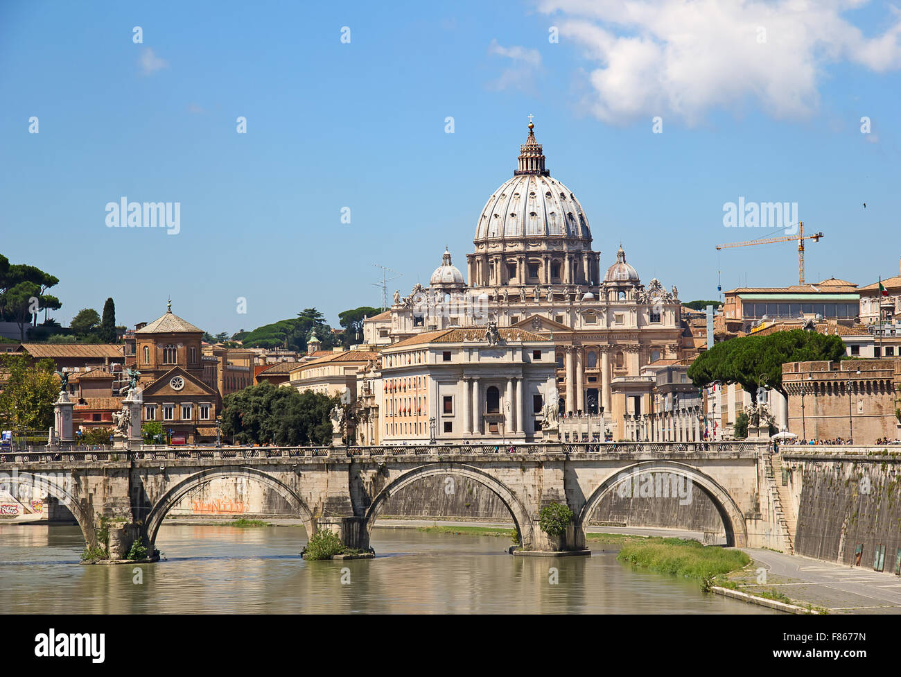 St. Peter's Basilica in Rome, Italy Stock Photo