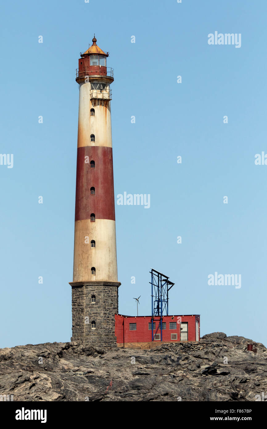 Diaz Point Lighthouse - Luderitz, Namibia Stock Photo