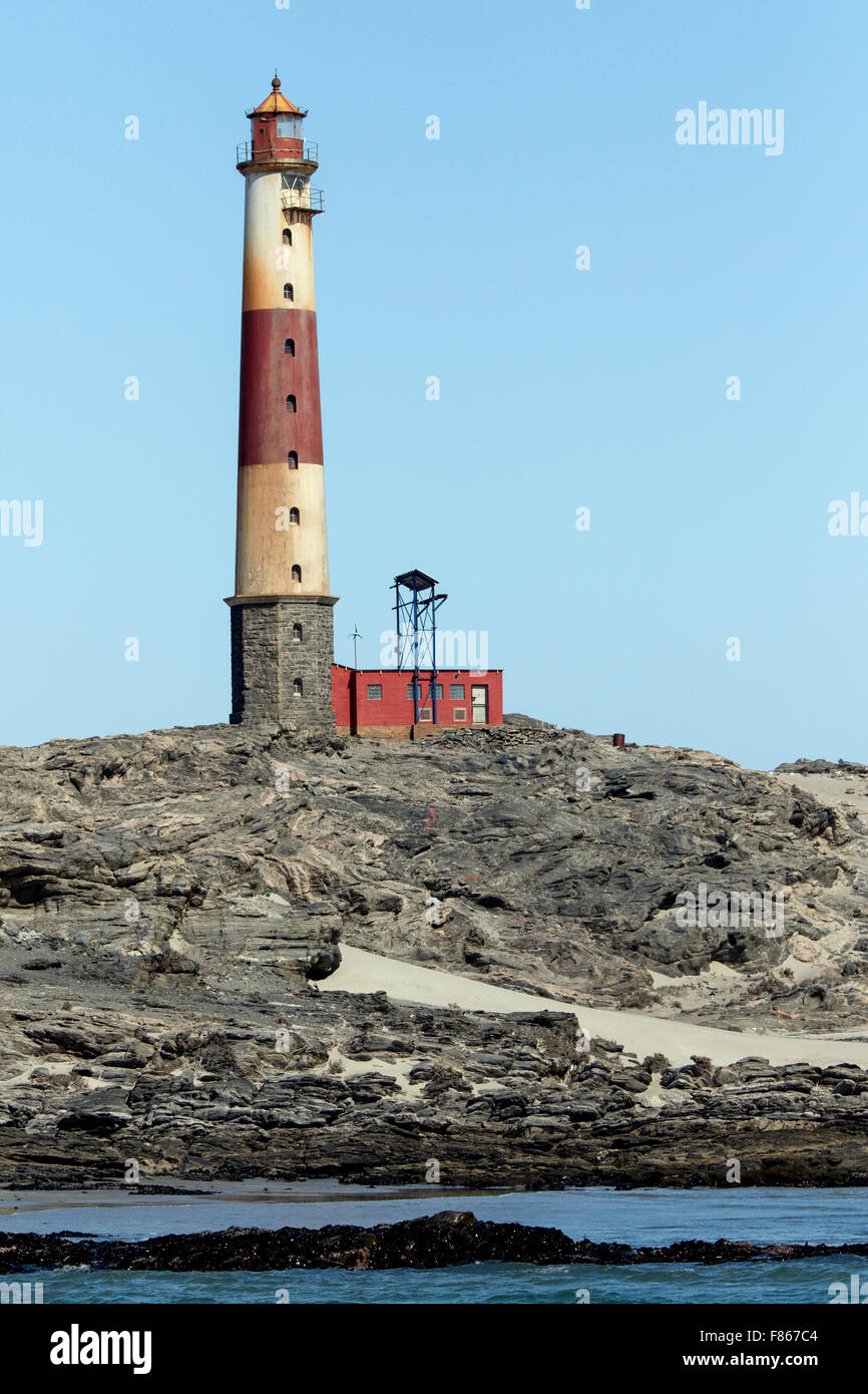 Diaz Point Lighthouse - Luderitz, Namibia Stock Photo