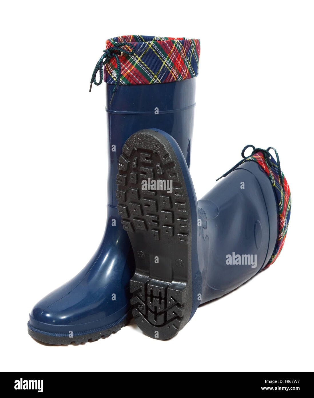 waterproof wellington boots. Isolated on white background Stock Photo ...