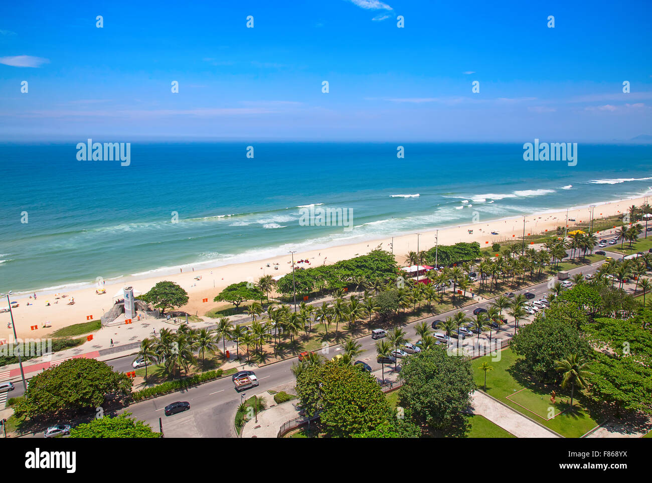 Famous Barra beach in Rio de Janeiro, Brasil Stock Photo