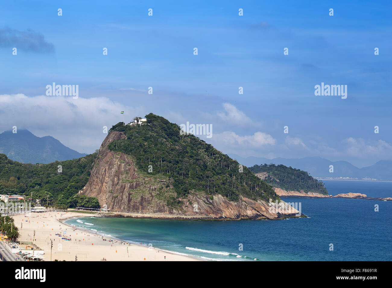 Famous Copacabana beach in Rio de Janeiro, Brasil Stock Photo