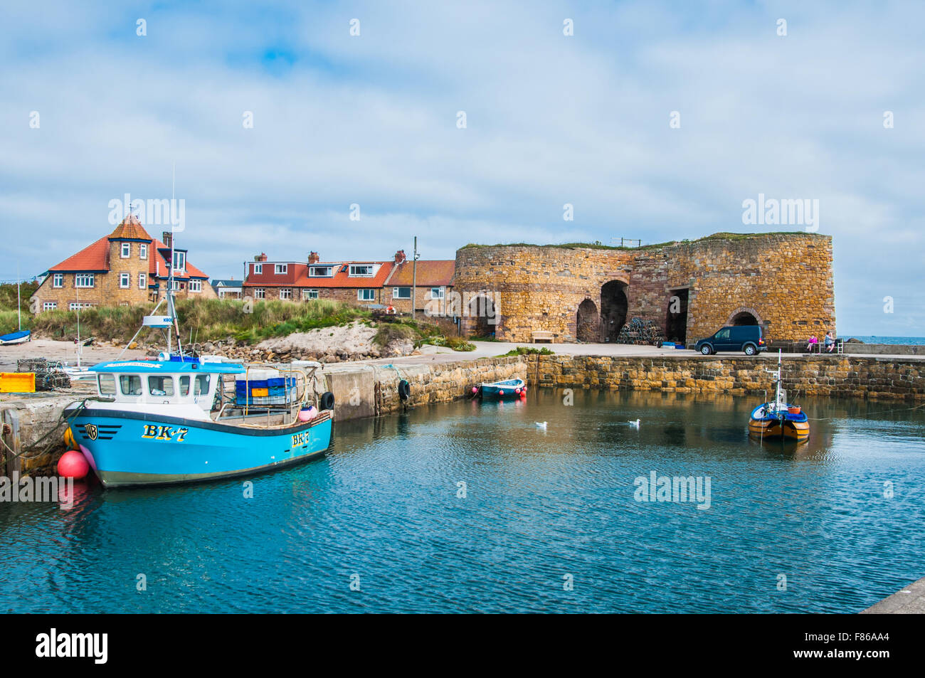 Restful life in Beadnell at the Harbor Northumberland by the sea  Ray Boswell Stock Photo