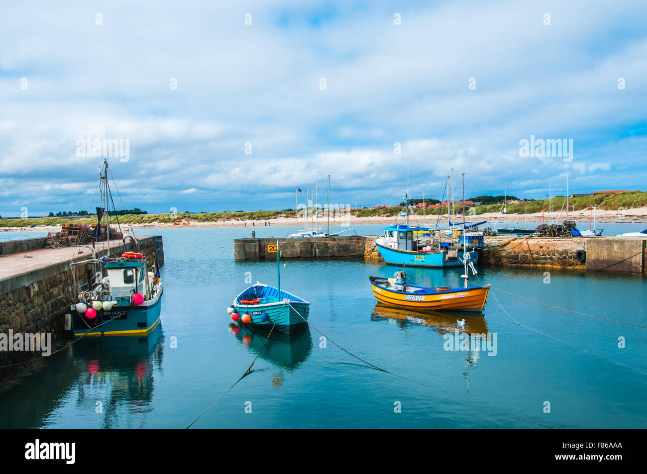 Beadnell Harbor  Northumberland the calm stress free day  Ray Boswell Stock Photo