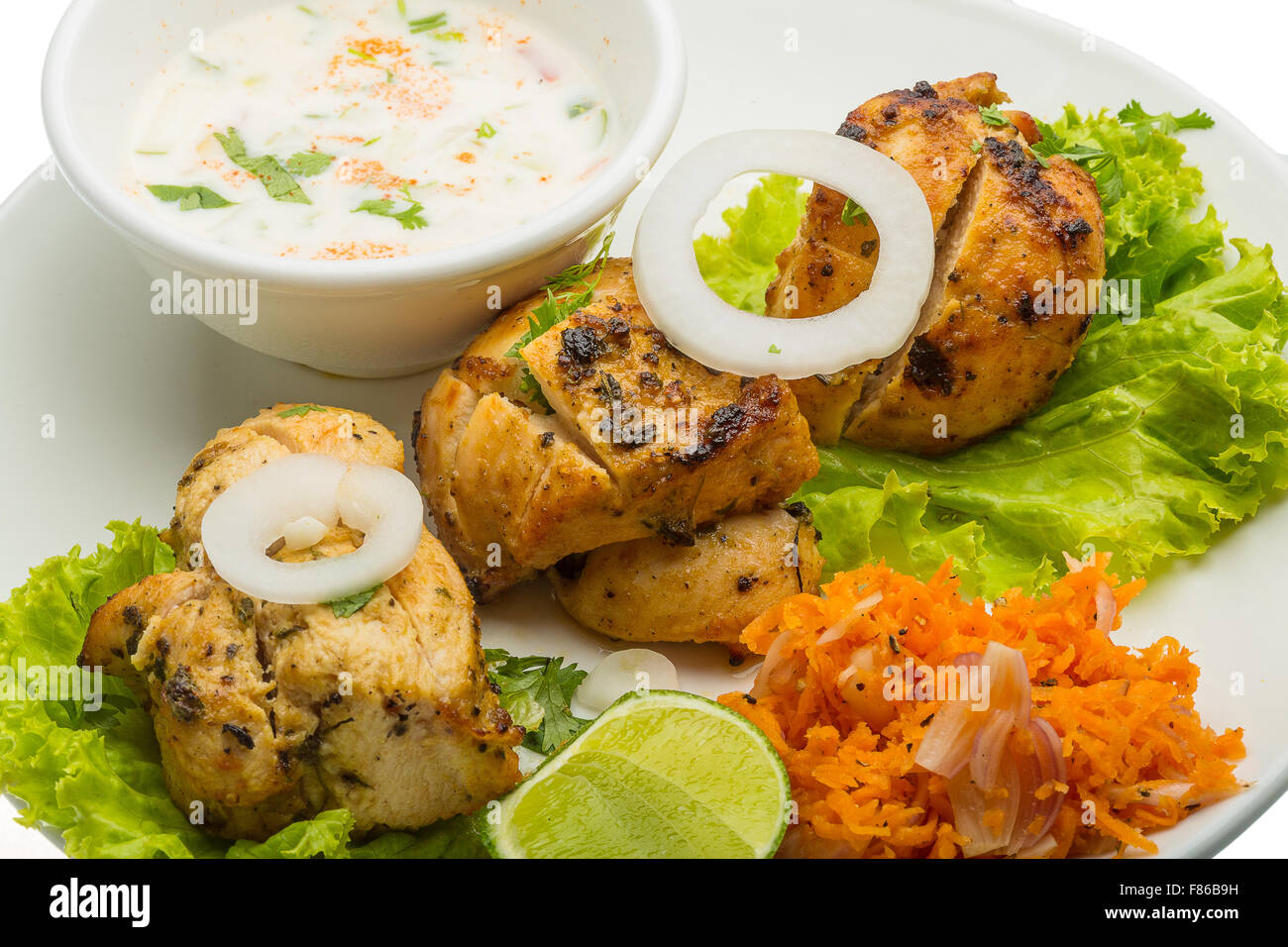 Chicken Tikka - traditional indian food Stock Photo - Alamy