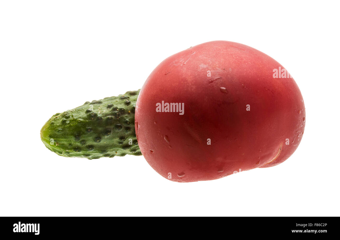 Fresh ripe Tomato and cucumber Stock Photo - Alamy