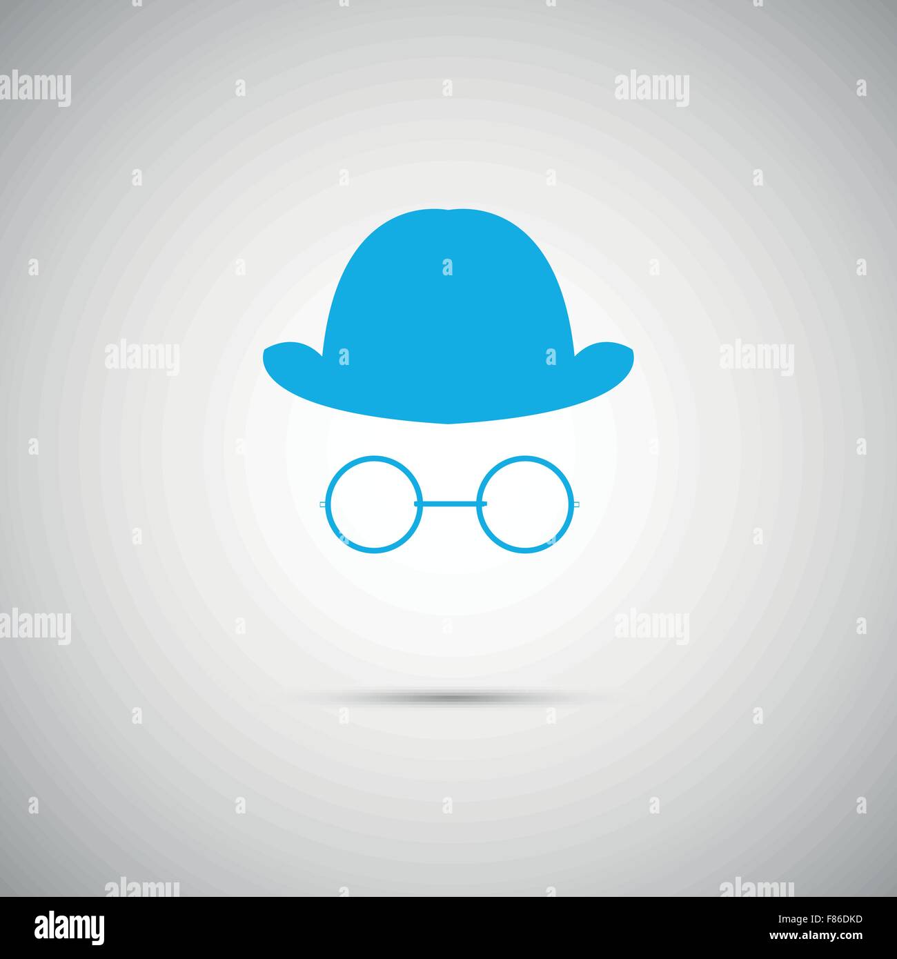vector blue hat on a white background Stock Vector Image & Art - Alamy