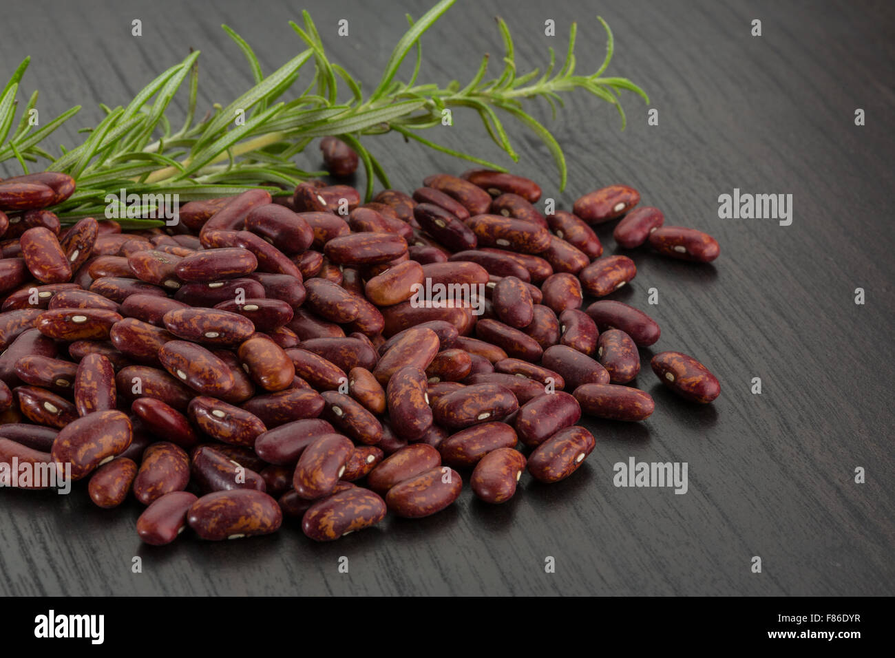 Raw kidney bean with herbs Stock Photo Alamy