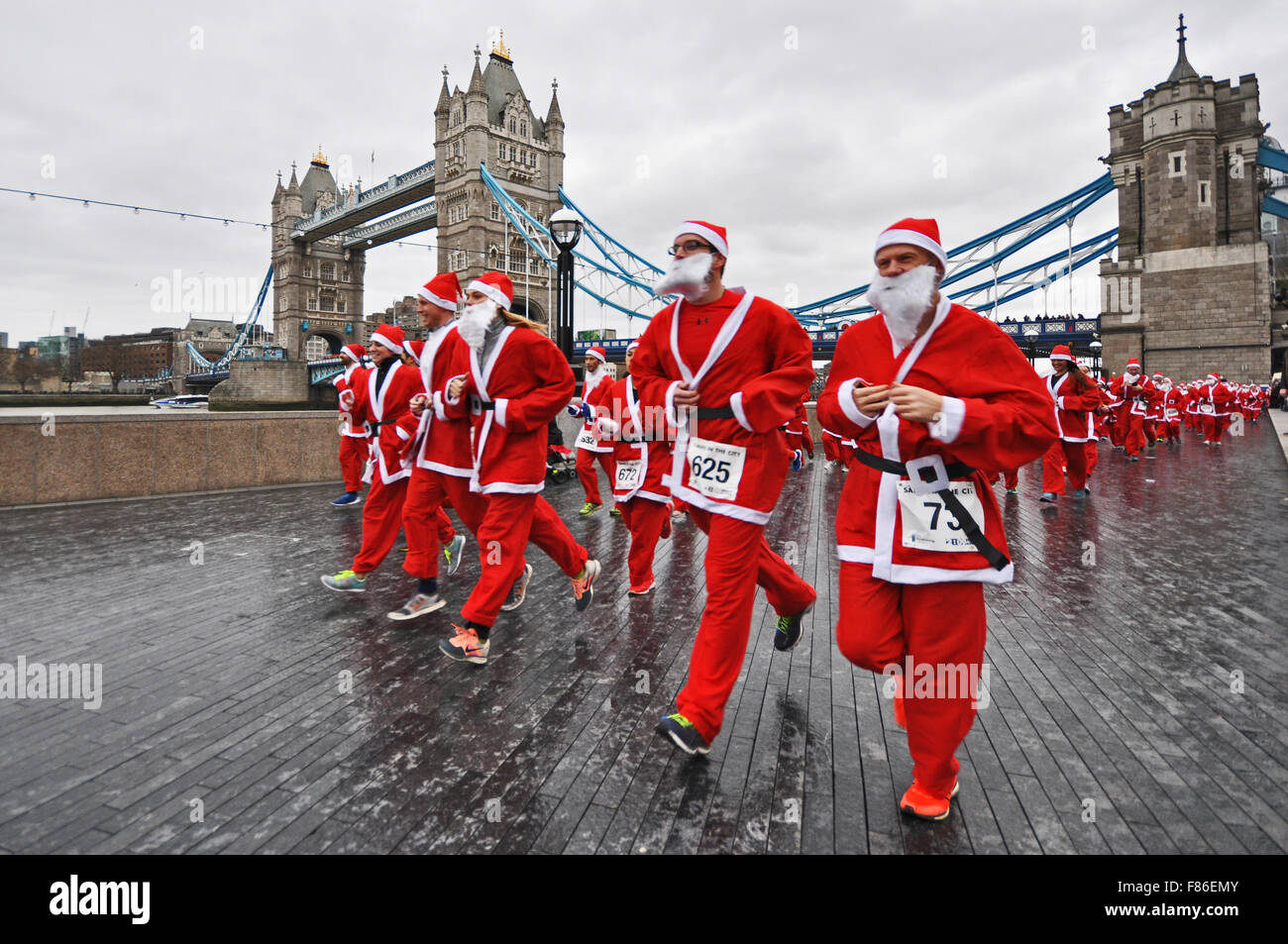 Santa in the City is one of London's newest Christmas Santa Runs with