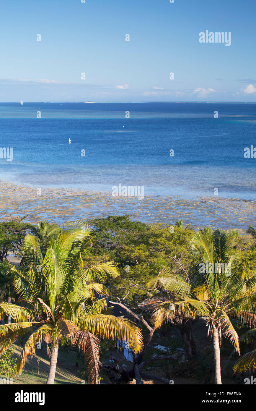 View of Malolo Island, Mamanuca Islands, Fiji Stock Photo