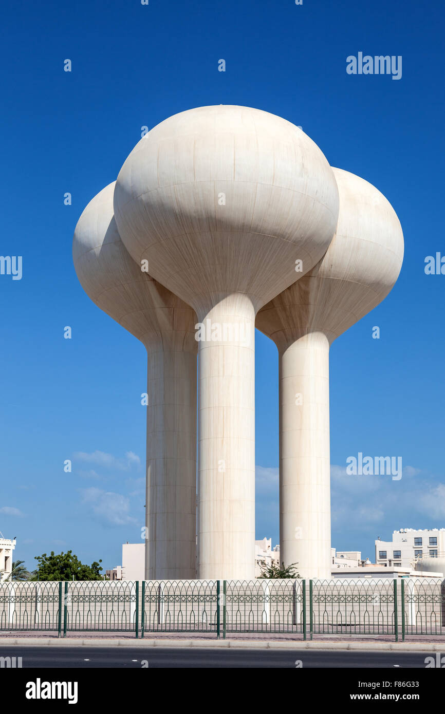 Water tower in Muharraq, Kingdom of Bahrain Stock Photo