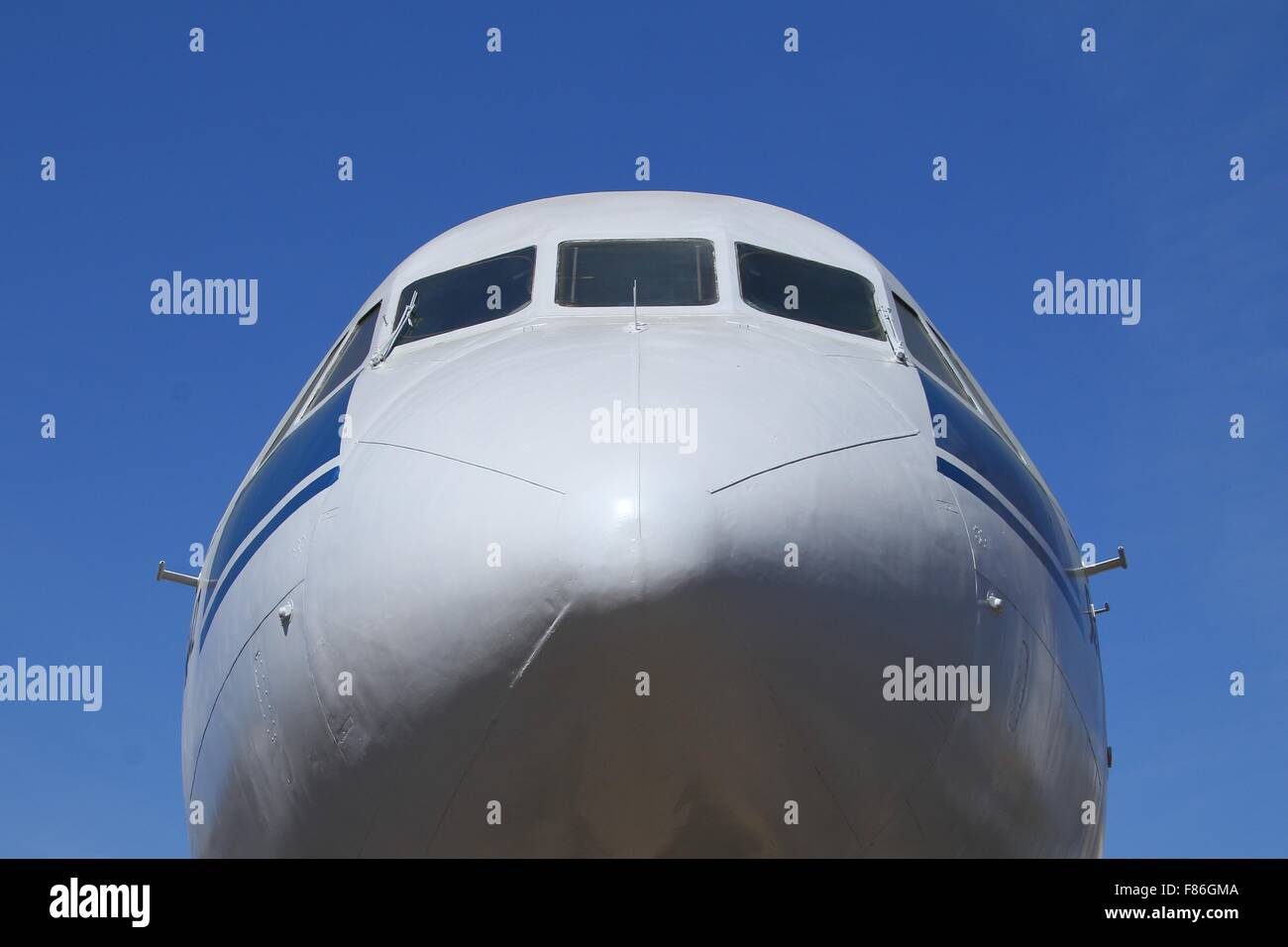 The fuselage of the aircraft Stock Photo