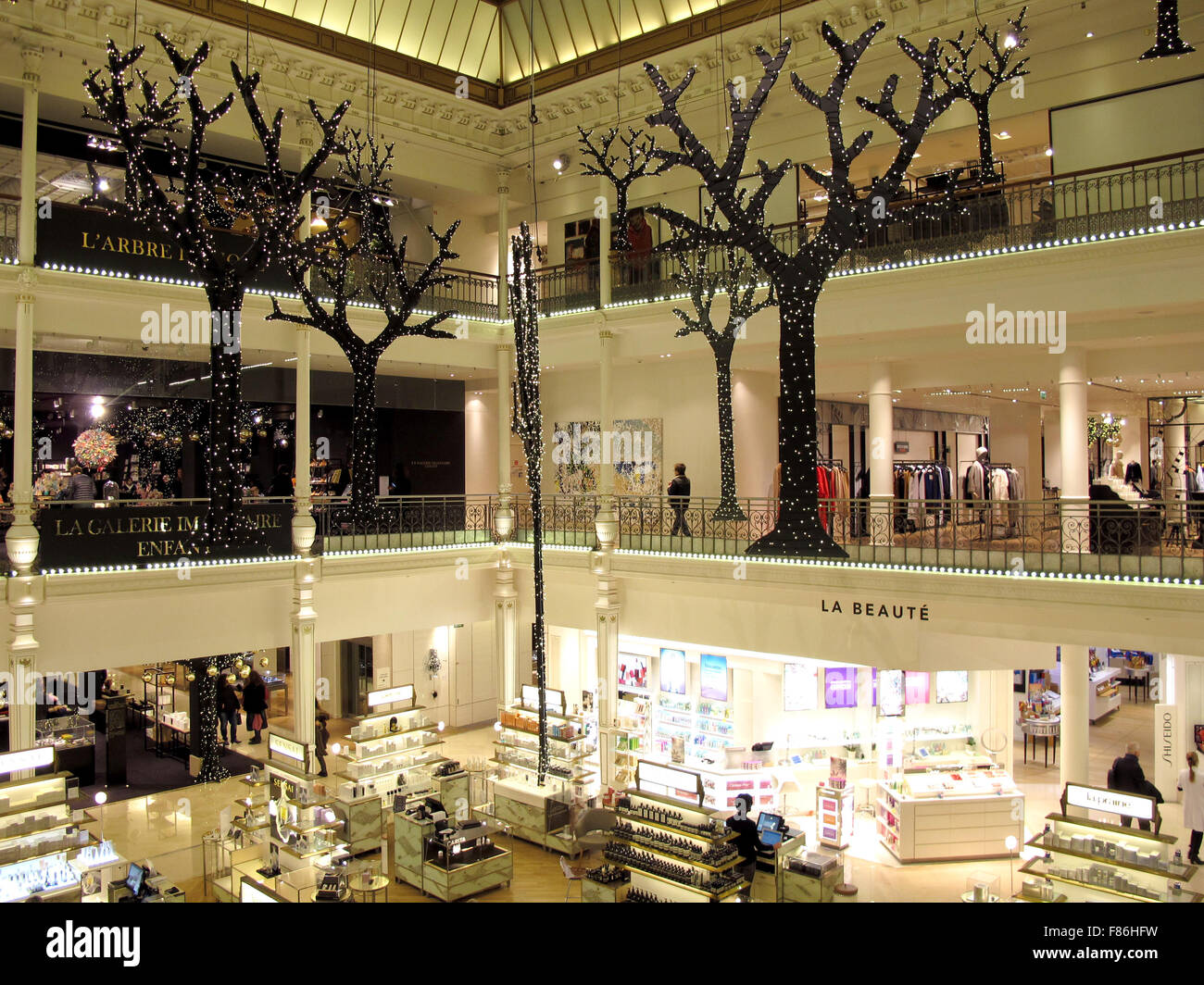 Paris Christmas Le Bon Marche - Decorated interior of Le Bon Marche  department store in Paris, France, Europe Stock Photo - Alamy