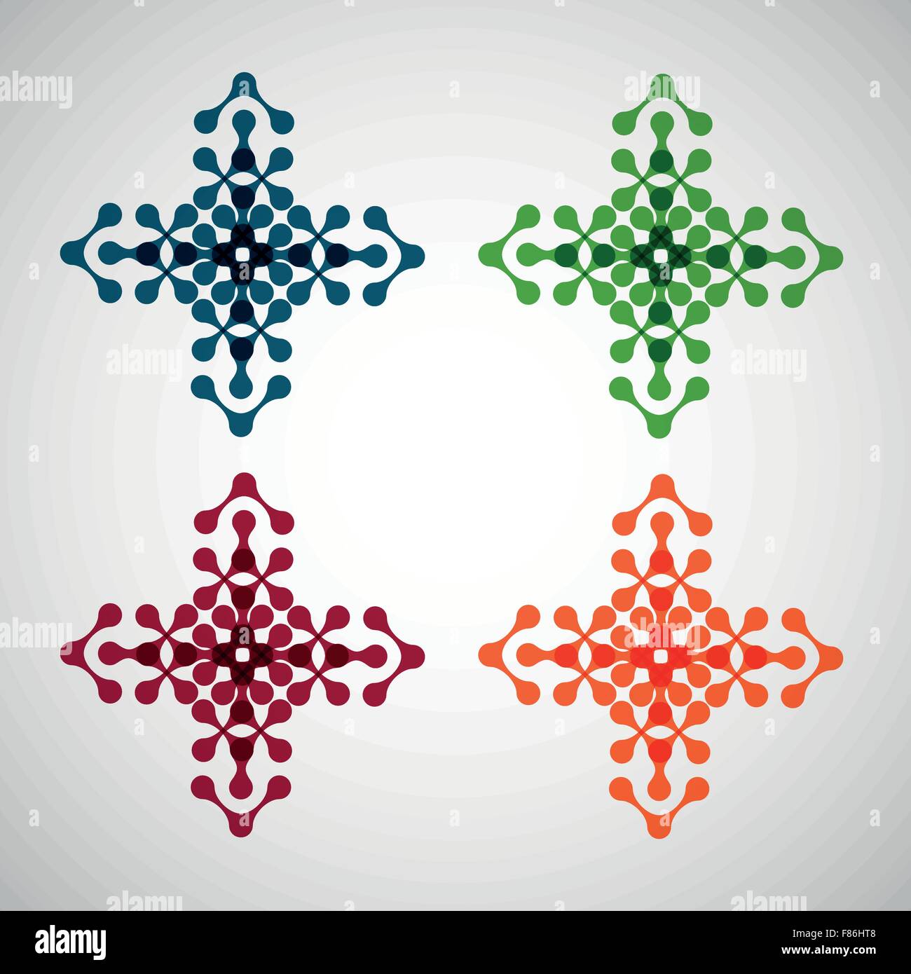 abstract colored molecule on a white background Stock Vector Image ...