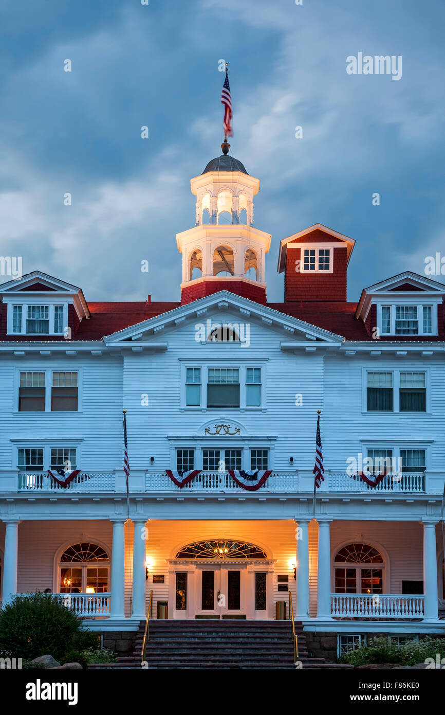 Historic Stanley Hotel (1909), Estes Park, Colorado USA Stock Photo