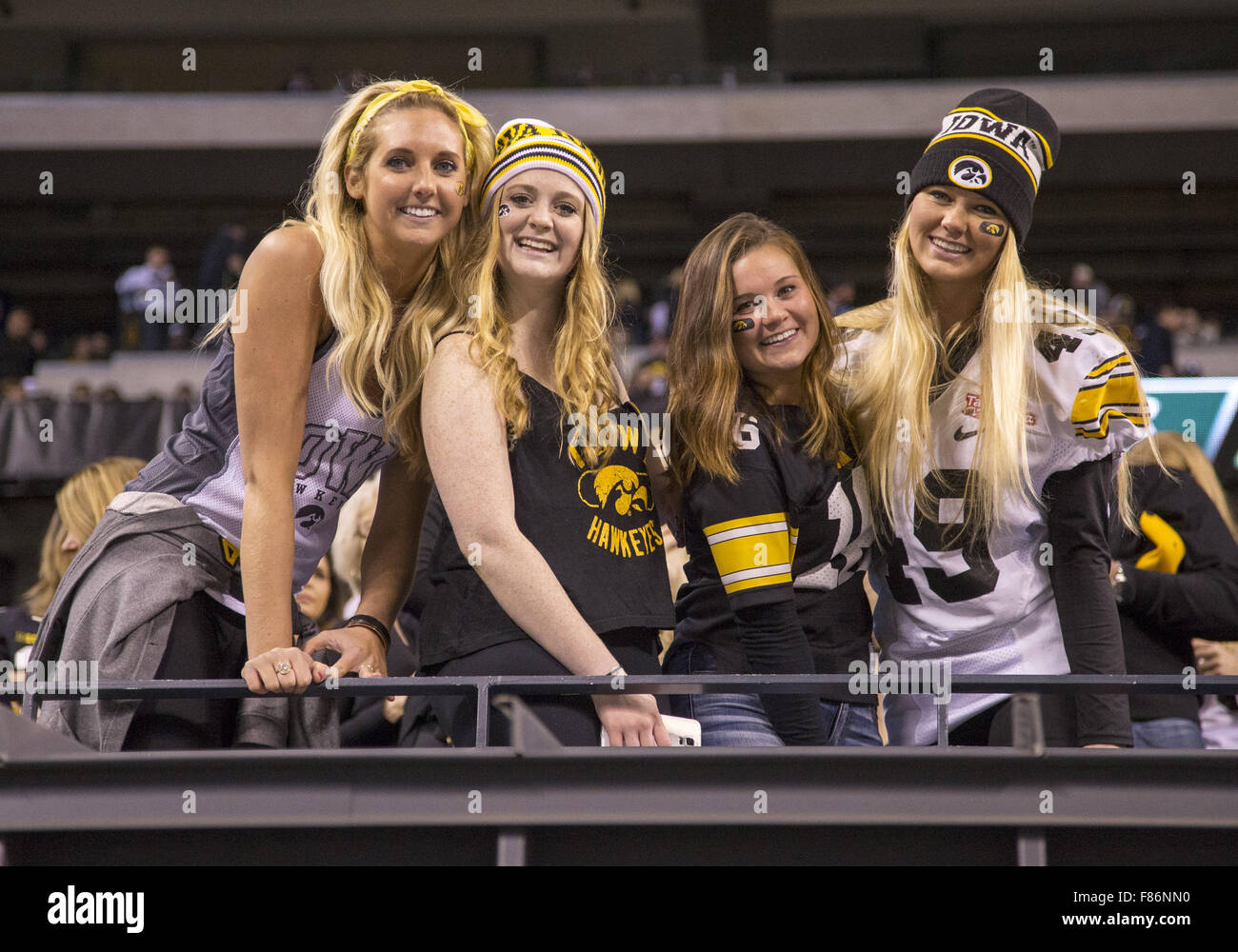 December 05 2015 Iowa fans during NCAA Football game action between the Michigan State Spartans and