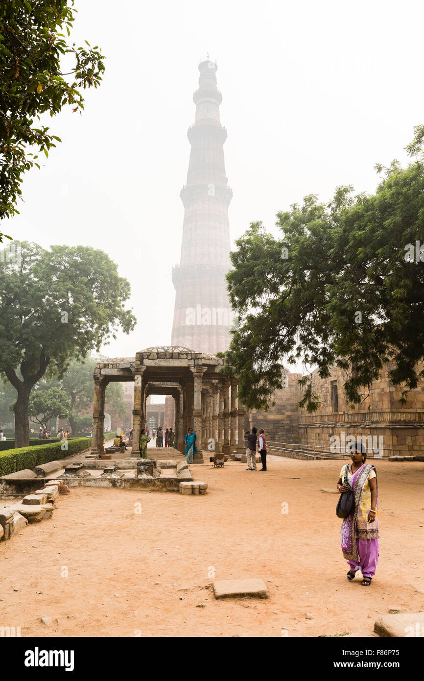 Qutab Minar in Delhi, Indiua Stock Photo