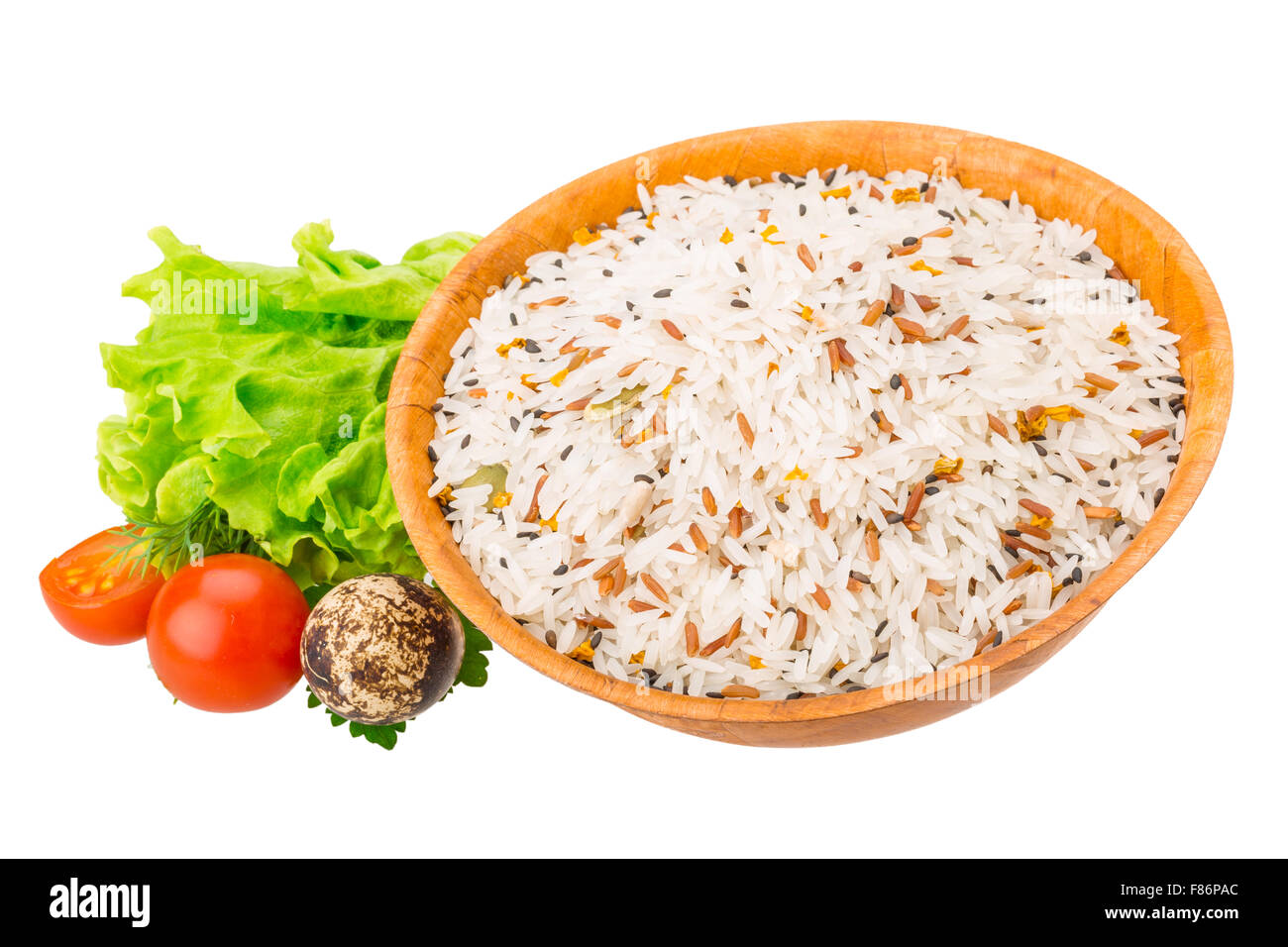 Raw rice mix with vegetables Stock Photo - Alamy