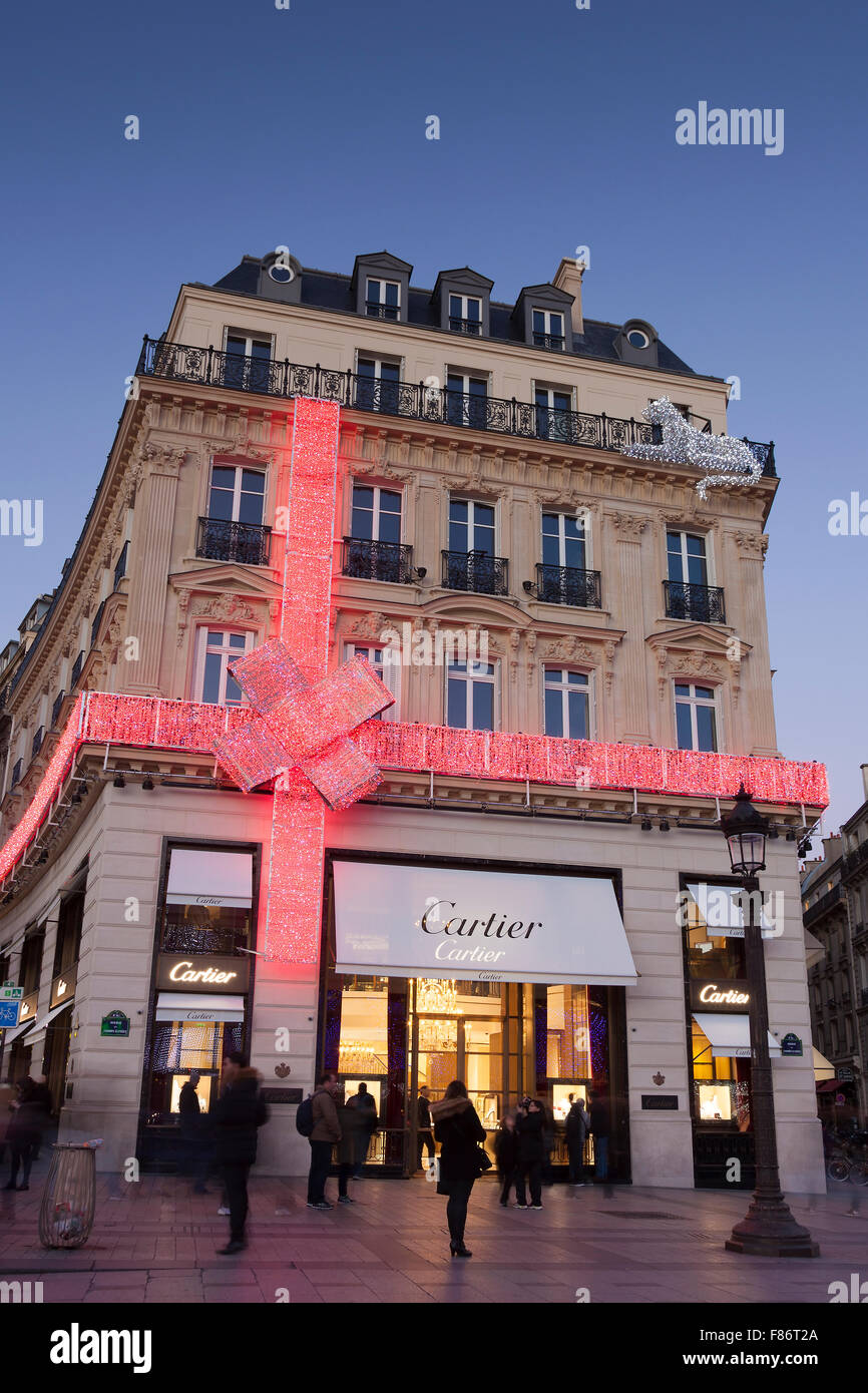 Cartier jeweller in the Champs Elysees 